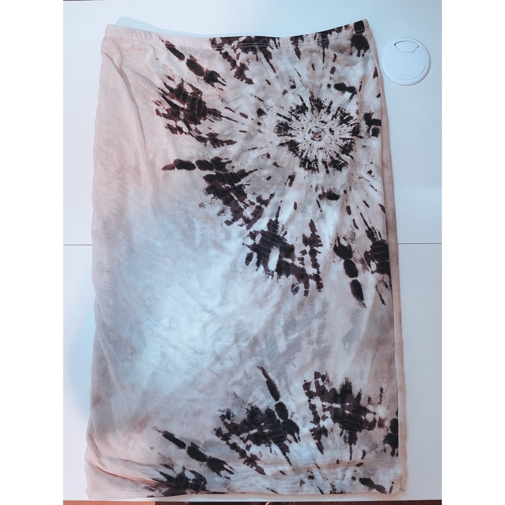 Tiedye Swimsuit Coverup Mesh Skirt S/M